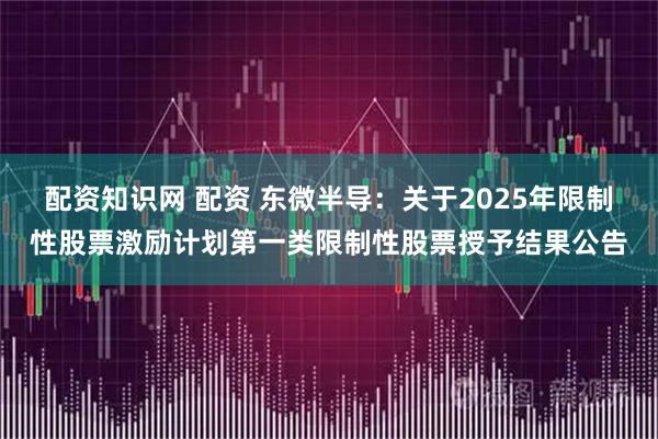 配资知识网 配资 东微半导：关于2025年限制性股票激励计划第一类限制性股票授予结果公告